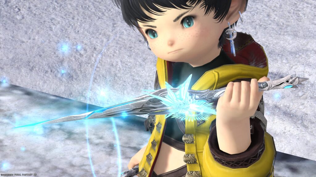 FF14　ミラプリ　光る武器　蛮神ハイデリン武器　忍者　ナイフ　サンクティファイライト・ダガー　見た目　発光エフェクト