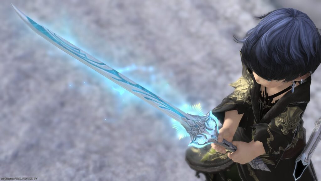 FF14　ミラプリ　光る武器　蛮神ハイデリン武器　侍　刀　サンクティファイライト・ブレード　見た目　発光エフェクト