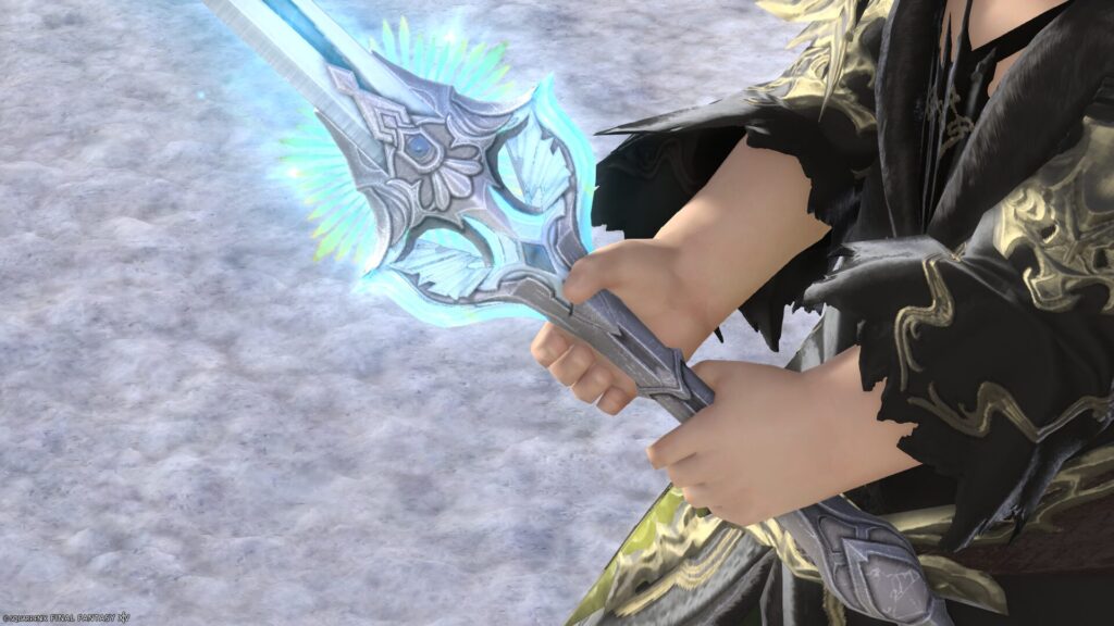 FF14　ミラプリ　光る武器　蛮神ハイデリン武器　侍　刀　サンクティファイライト・ブレード　見た目　発光エフェクト