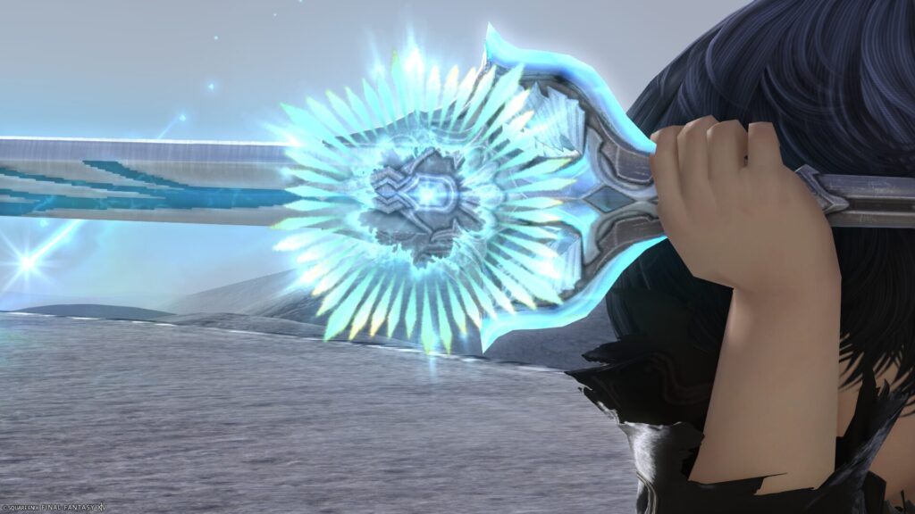 FF14　ミラプリ　光る武器　蛮神ハイデリン武器　侍　刀　サンクティファイライト・ブレード　見た目　発光エフェクト