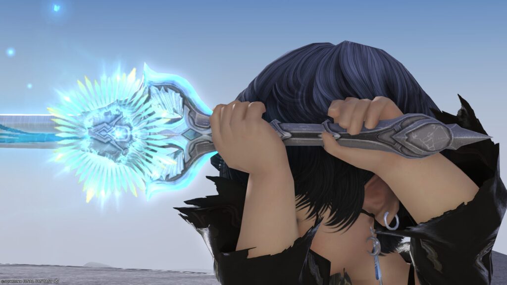 FF14　ミラプリ　光る武器　蛮神ハイデリン武器　侍　刀　サンクティファイライト・ブレード　見た目　発光エフェクト