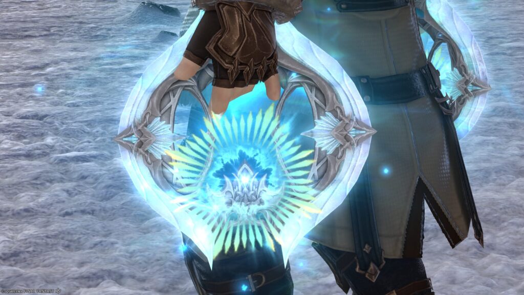 FF14　ミラプリ　光る武器　蛮神ハイデリン武器　踊り子　投擲武器　サンクティファイライト・タスラム　見た目　発光エフェクト