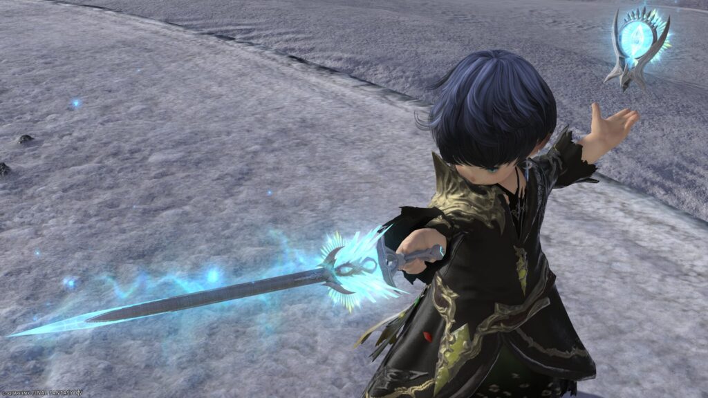 FF14 ミラプリ 光る武器 蛮神ハイデリン武器 赤魔導士 細剣 サンクティファイライト・フルーレ 見た目 発光エフェクト