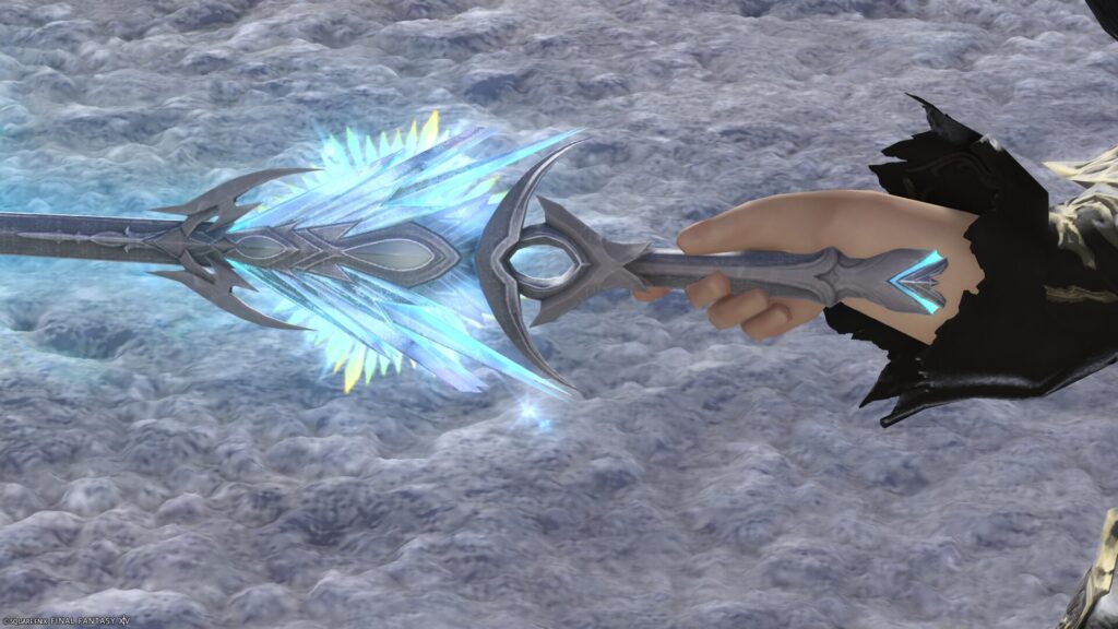 FF14 ミラプリ 光る武器 蛮神ハイデリン武器 赤魔導士 細剣 サンクティファイライト・フルーレ 見た目 発光エフェクト