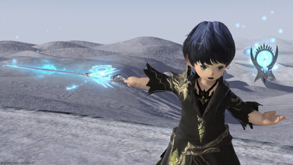 FF14 ミラプリ 光る武器 蛮神ハイデリン武器 赤魔導士 細剣 サンクティファイライト・フルーレ 見た目 発光エフェクト