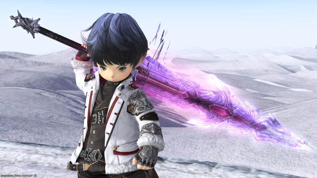 FF14　ミラプリ　光る武器　蛮神ハーデス武器　暗黒騎士　両手剣　エレオスRE　見た目　発光エフェクト