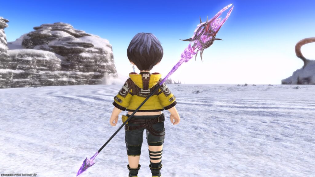 FF14　ミラプリ　光る武器　蛮神ハーデス武器　竜騎士　槍　メニスRE　見た目