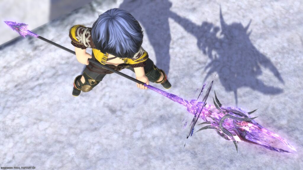 FF14　ミラプリ　光る武器　蛮神ハーデス武器　竜騎士　槍　メニスRE　見た目　発光エフェクト