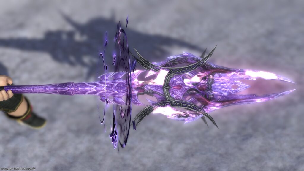 FF14　ミラプリ　光る武器　蛮神ハーデス武器　竜騎士　槍　メニスRE　見た目　発光エフェクト