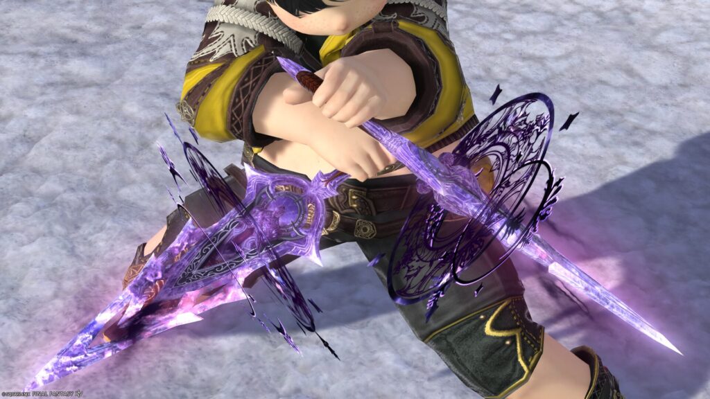 FF14　ミラプリ　光る武器　蛮神ハーデス武器　忍者　双剣　ファトノスRE　見た目　発光エフェクト