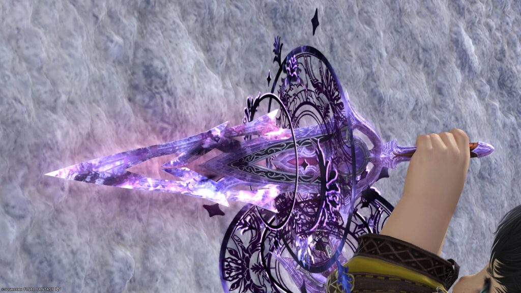 FF14　ミラプリ　光る武器　蛮神ハーデス武器　忍者　双剣　ファトノスRE　見た目　発光エフェクト