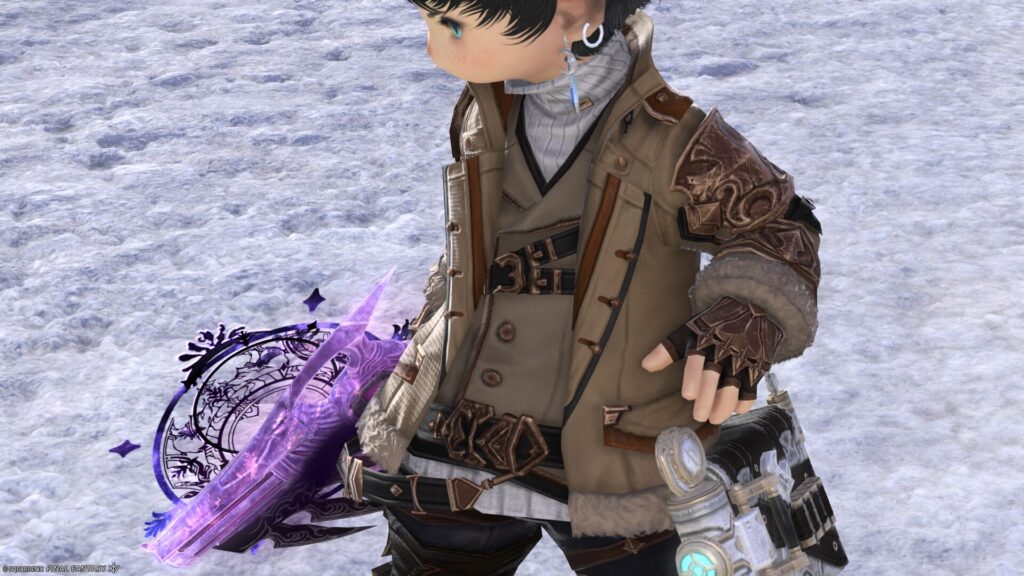 FF14 ミラプリ 光る武器 蛮神ハーデス武器 機工士 銃 エクプレックシスRE 見た目 発光エフェクト