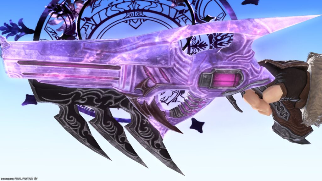 FF14 ミラプリ 光る武器 蛮神ハーデス武器 機工士 銃 エクプレックシスRE 見た目 発光エフェクト