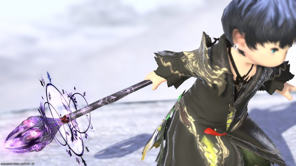 FF14　ミラプリ　光る武器　蛮神ハーデス武器　黒魔導士　呪具　オクノスRE　見た目　発光エフェクト