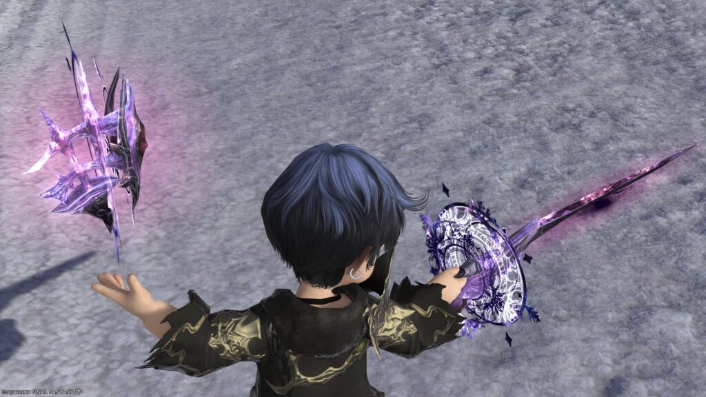 FF14　ミラプリ　光る武器　蛮神ハーデス武器　赤魔導士　細剣　アゴニアRE　見た目　発光エフェクト