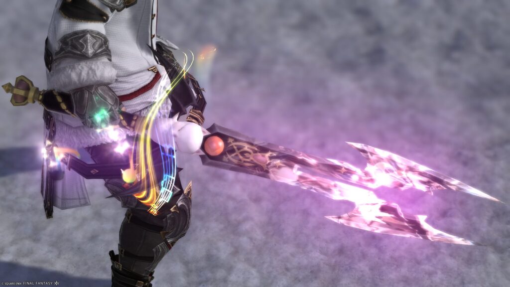 FF14　ミラプリ　光る武器　極王モグル・モグXII世武器　ナイト　剣　モグルモグブレード　見た目　発光エフェクト