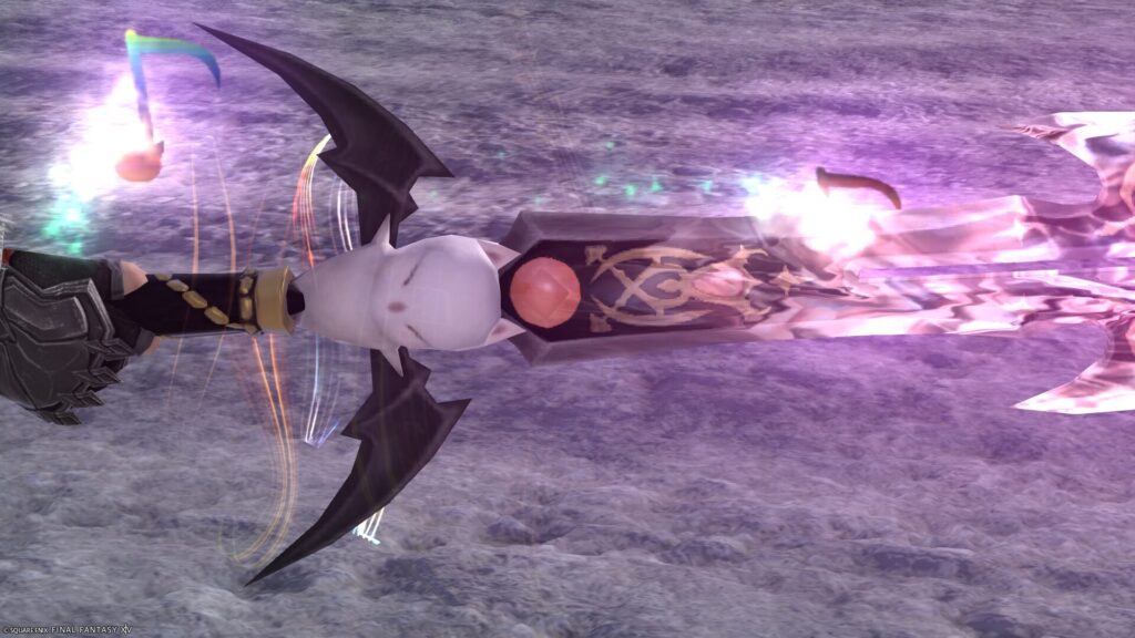 FF14　ミラプリ　光る武器　極王モグル・モグXII世武器　ナイト　剣　モグルモグブレード　見た目　発光エフェクト