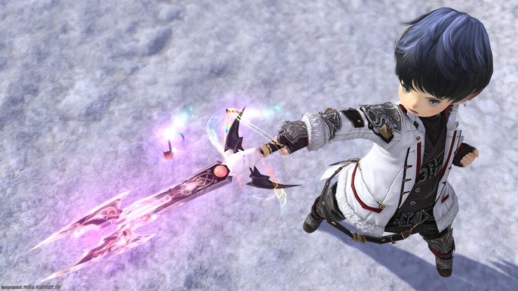 FF14　ミラプリ　光る武器　極王モグル・モグXII世武器　ナイト　剣　モグルモグブレード　見た目　発光エフェクト