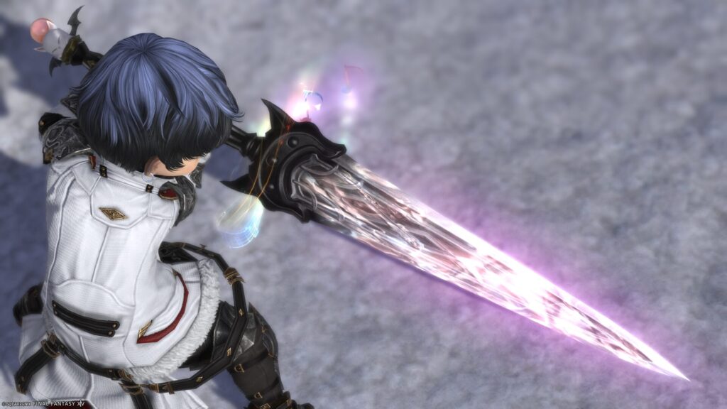 FF14 ミラプリ 光る武器 極王モグル・モグXII世武器 暗黒騎士 両手剣 モグルモグレートソード 見た目 発光エフェクト
