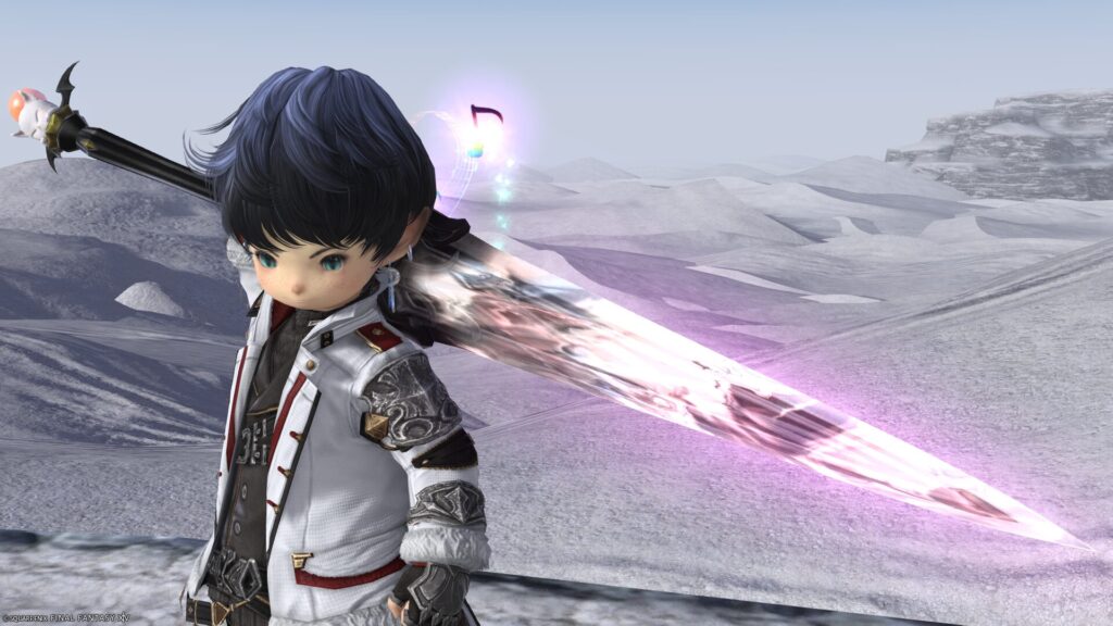 FF14 ミラプリ 光る武器 極王モグル・モグXII世武器 暗黒騎士 両手剣 モグルモグレートソード 見た目 発光エフェクト