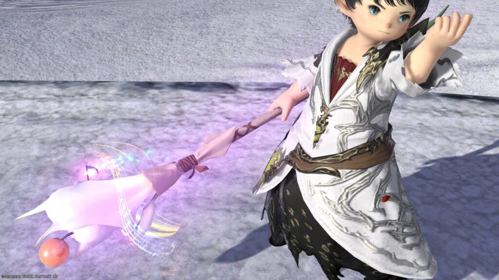 FF14 ミラプリ 光る武器 極王モグル・モグXII世武器 白魔導士 幻具 モグルモグロッド 見た目 発光エフェクト