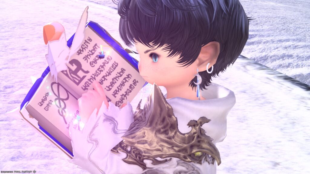 FF14　ミラプリ　光る武器　極王モグル・モグXII世武器　学者　魔導書　モグルモグリモア・クポ　見た目　発光エフェクト