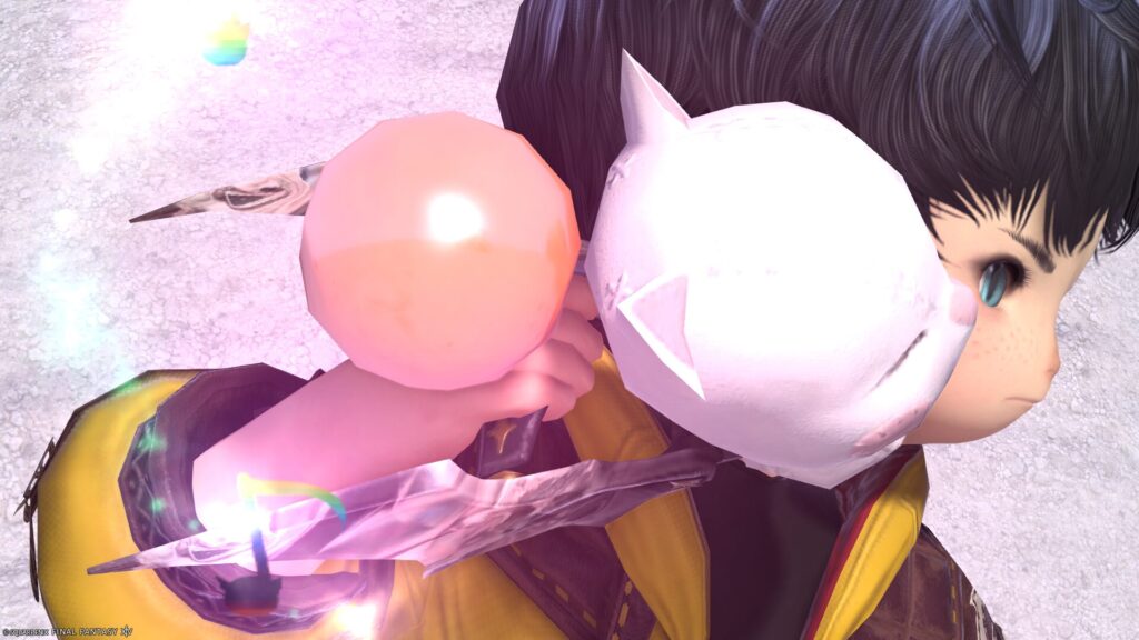 FF14　ミラプリ　光る武器　極王モグル・モグXII世武器　モンク　格闘武器　モグルモグフィスト　見た目　発光エフェクト