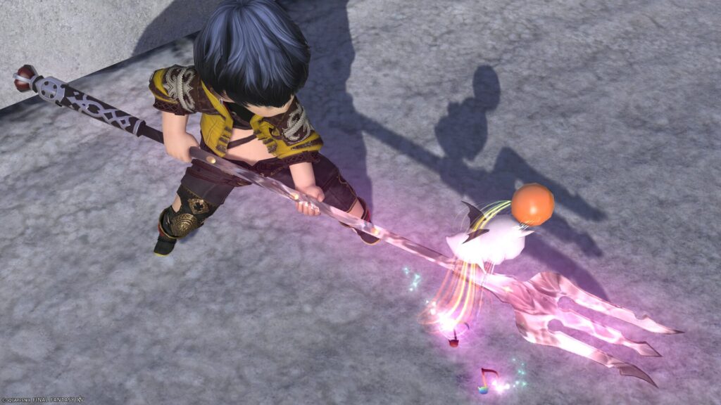 FF14　ミラプリ　光る武器　極王モグル・モグXII世武器　竜騎士　槍　モグルモグフォーク　見た目　発光エフェクト