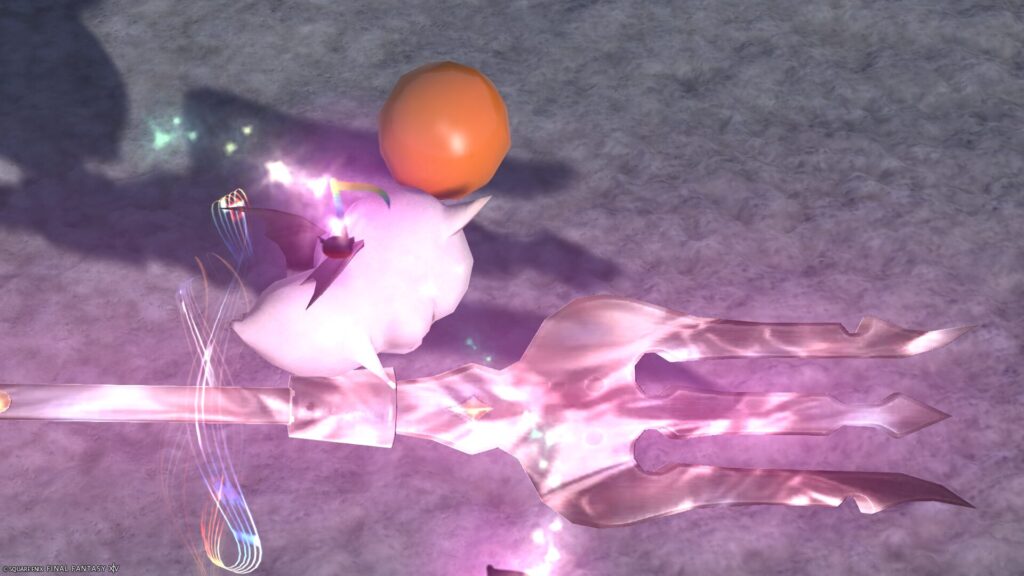 FF14　ミラプリ　光る武器　極王モグル・モグXII世武器　竜騎士　槍　モグルモグフォーク　見た目　発光エフェクト