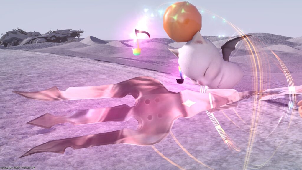 FF14　ミラプリ　光る武器　極王モグル・モグXII世武器　竜騎士　槍　モグルモグフォーク　見た目　発光エフェクト