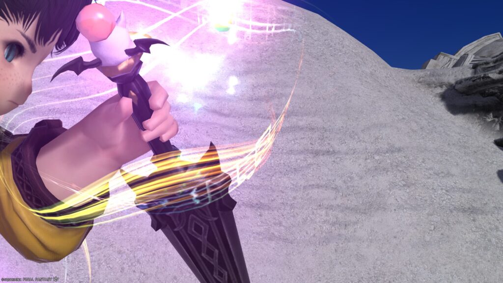 FF14　ミラプリ　光る武器　極王モグル・モグXII世武器　忍者　双剣　モグルモグナイフ　見た目　発光エフェクト