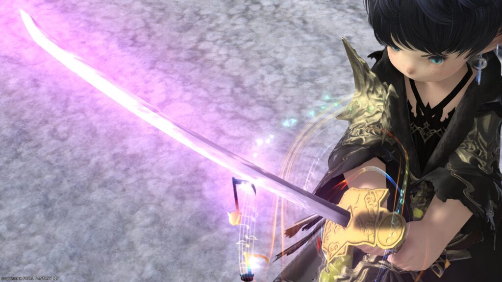 FF14　ミラプリ　光る武器　極王モグル・モグXII世武器　侍　刀　極王刀　見た目　発光エフェクト