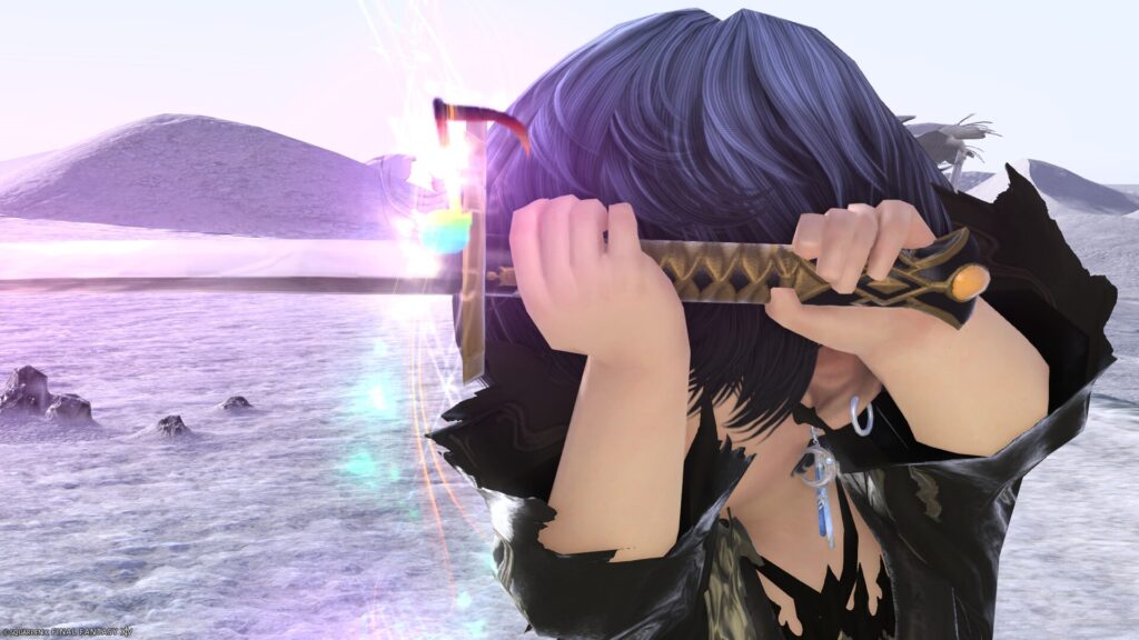 FF14　ミラプリ　光る武器　極王モグル・モグXII世武器　侍　刀　極王刀　見た目　発光エフェクト