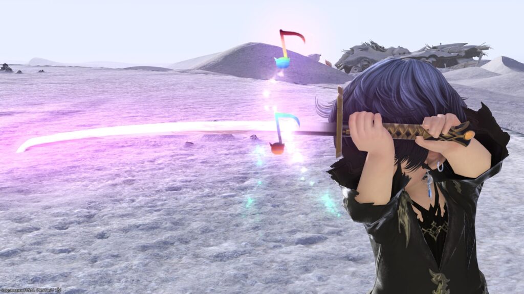 FF14　ミラプリ　光る武器　極王モグル・モグXII世武器　侍　刀　極王刀　見た目　発光エフェクト