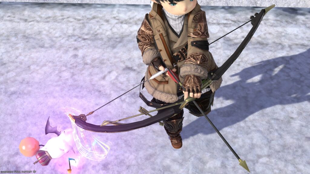 FF14　ミラプリ　光る武器　極王モグル・モグXII世武器　吟遊詩人　弓　モグルモグボウ　見た目　発光エフェクト