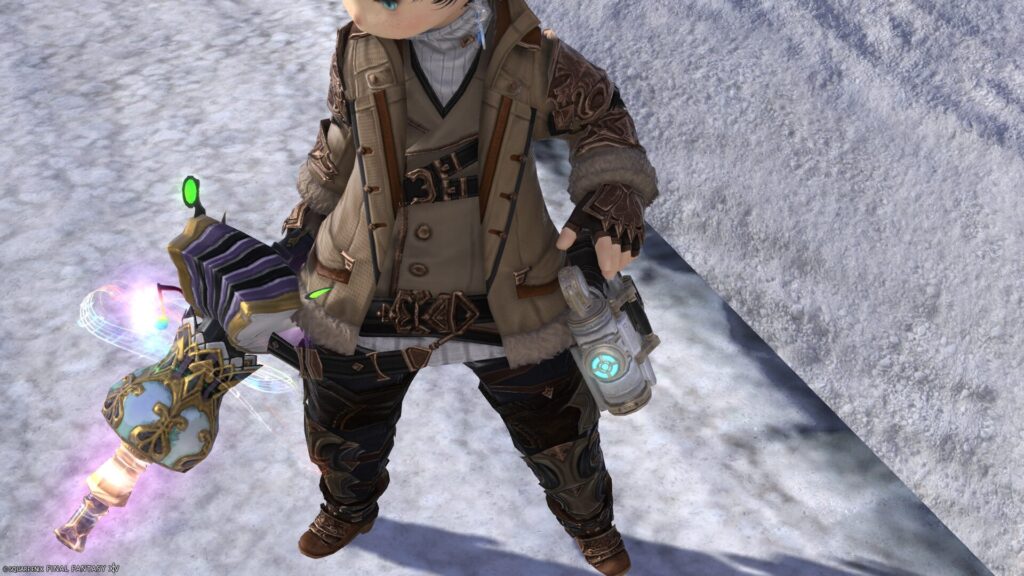 FF14　ミラプリ　光る武器　極王モグル・モグXII世武器　機工士　銃　モグルモグエアガン　見た目　発光エフェクト