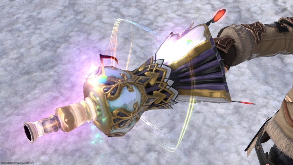 FF14　ミラプリ　光る武器　極王モグル・モグXII世武器　機工士　銃　モグルモグエアガン　見た目　発光エフェクト