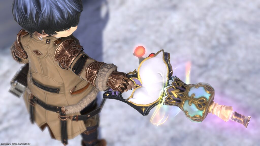 FF14　ミラプリ　光る武器　極王モグル・モグXII世武器　機工士　銃　モグルモグエアガン　見た目　発光エフェクト