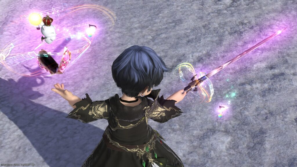 FF14　ミラプリ　光る武器　極王モグル・モグXII世武器　赤魔導士　細剣　モグルモグレイピア　見た目　発光エフェクト