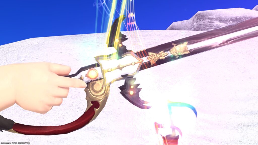 FF14　ミラプリ　光る武器　極王モグル・モグXII世武器　赤魔導士　細剣　モグルモグレイピア　見た目　発光エフェクト