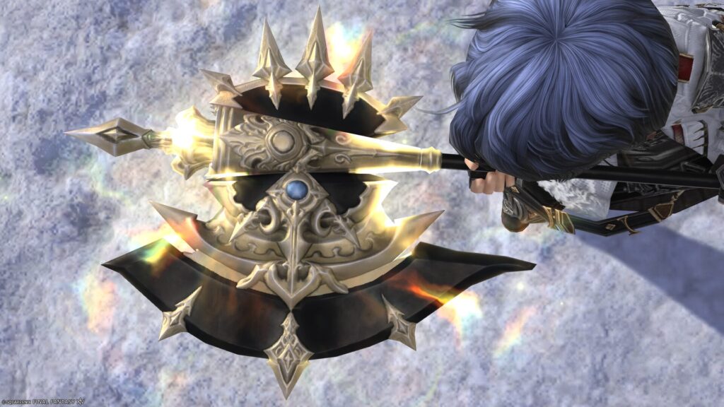 FF14 ミラプリ 光る武器 極女神ソフィア討滅戦 戦士 斧 アクス・オブ・ゴッデス 見た目 発光エフェクト