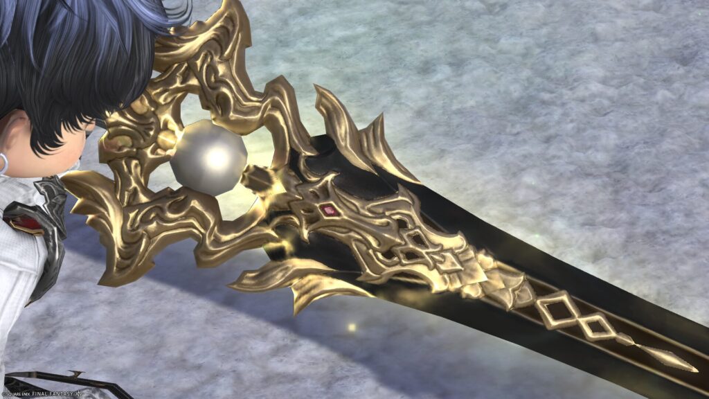 FF14　ミラプリ　光る武器　極女神ソフィア討滅戦　暗黒騎士　両手剣　ソード・オブ・ゴッデス　見た目　発光エフェクト