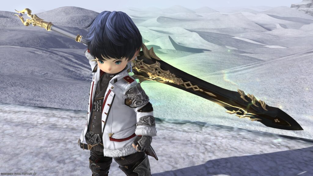 FF14　ミラプリ　光る武器　極女神ソフィア討滅戦　暗黒騎士　両手剣　ソード・オブ・ゴッデス　見た目　発光エフェクト