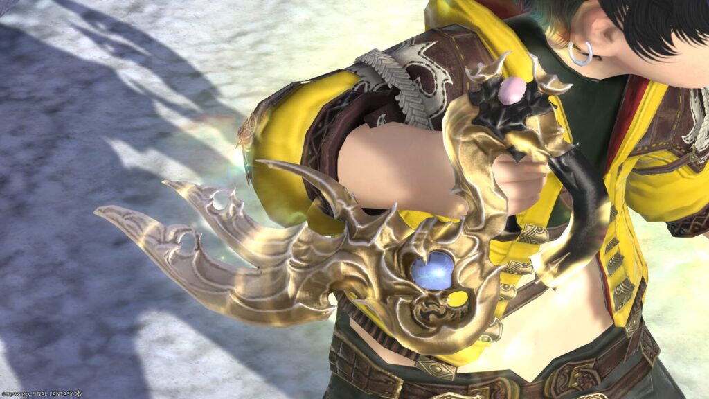 FF14 ミラプリ 光る武器 極女神ソフィア討滅戦 モンク 格闘武器 フィスト・オブ・ゴッデス 見た目 発光エフェクト