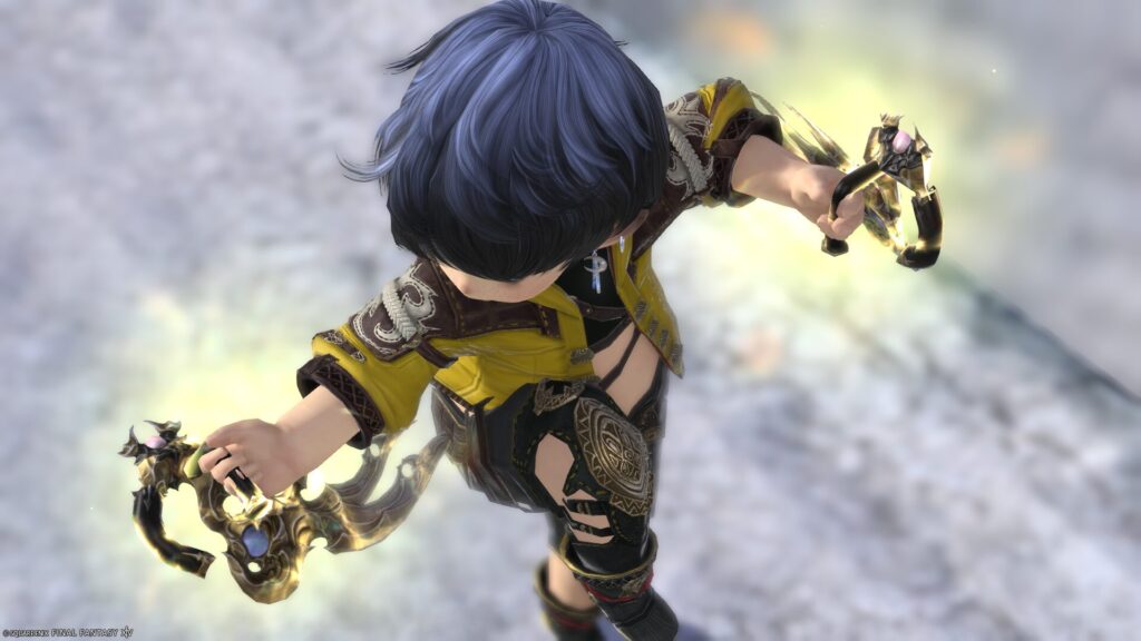 FF14 ミラプリ 光る武器 極女神ソフィア討滅戦 モンク 格闘武器 フィスト・オブ・ゴッデス 見た目 発光エフェクト