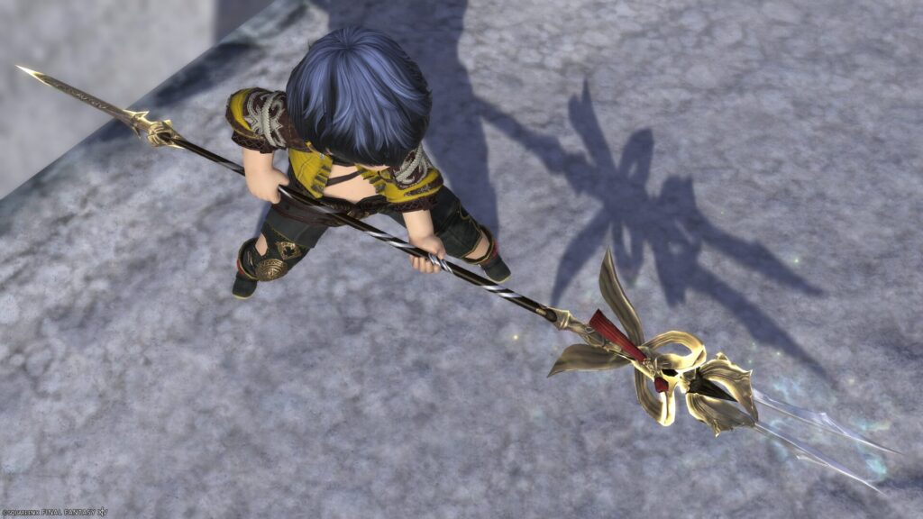 FF14　ミラプリ　光る武器　極女神ソフィア討滅戦　竜騎士　槍　パイク・オブ・ゴッデス　見た目　発光エフェクト