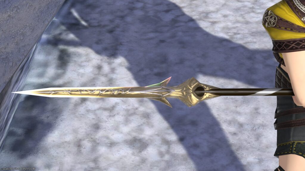 FF14　ミラプリ　光る武器　極女神ソフィア討滅戦　竜騎士　槍　パイク・オブ・ゴッデス　見た目　発光エフェクト