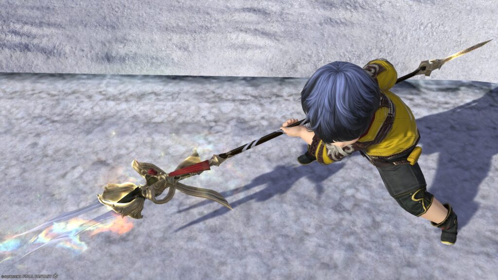 FF14　ミラプリ　光る武器　極女神ソフィア討滅戦　竜騎士　槍　パイク・オブ・ゴッデス　見た目　発光エフェクト