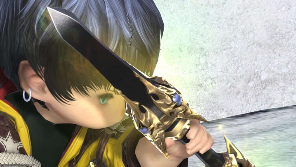 FF14　ミラプリ　光る武器　極女神ソフィア討滅戦　忍者　ナイフ　エッジ・オブ・ゴッデス　見た目　発光エフェクト