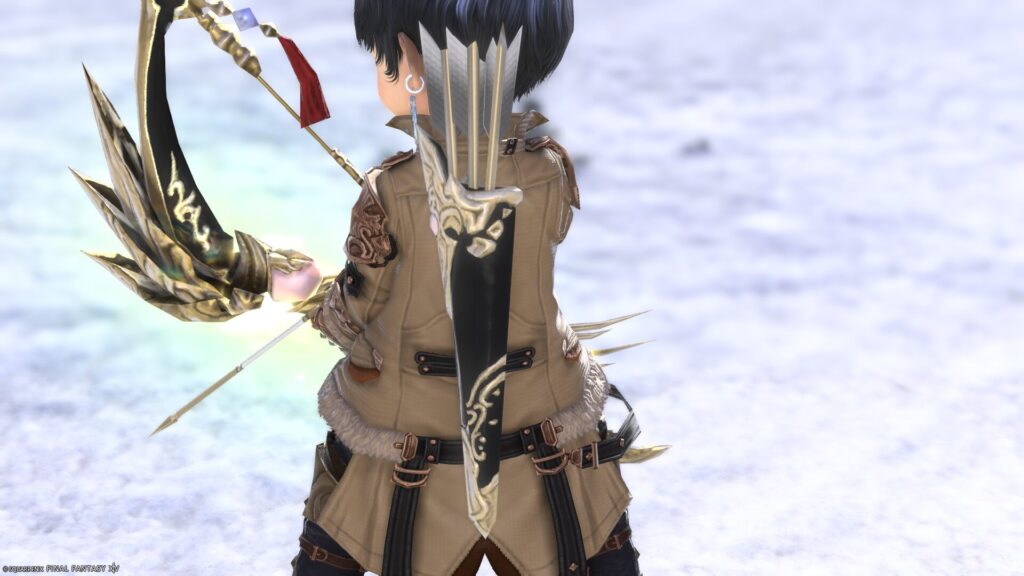 FF14　ミラプリ　光る武器　極女神ソフィア討滅戦　吟遊詩人　弓　ボウ・オブ・ゴッデス　見た目　発光エフェクト